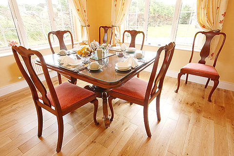 Castle House, Castlegregory. County Kerry | Breakfast Table in Sun Room