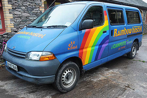 Rainbow Hostel, Dingle. County Kerry | Minibus to/from Town Centre