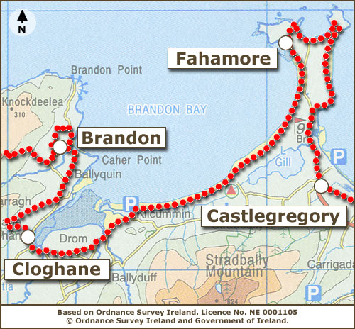 Dingle Way Map | Cloghane to Castlegregory