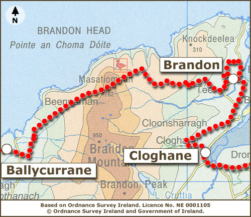 Dingle Way Map | Feohanagh to Cloghane